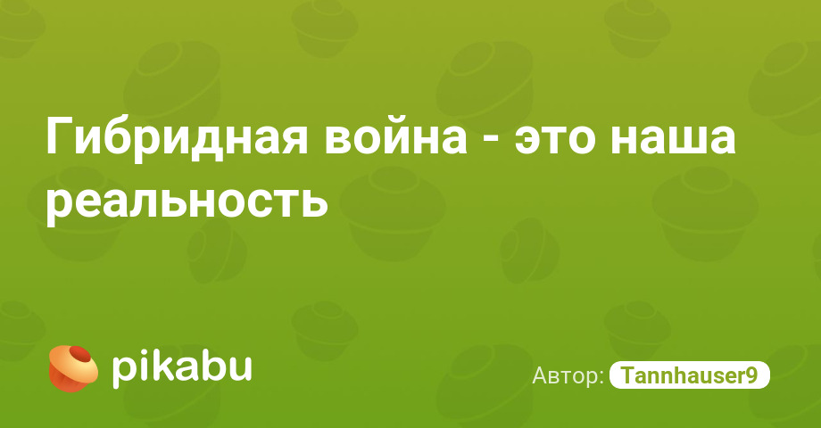 Гибридная война - это наша реальность