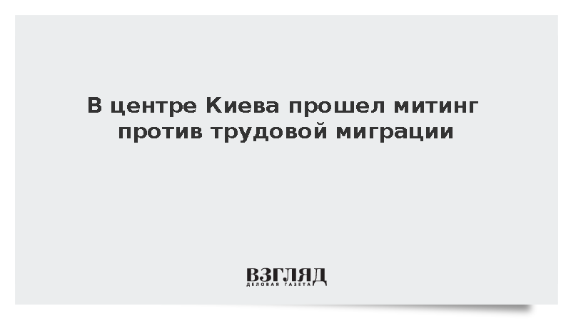 В центре Киева прошел митинг против трудовой миграции