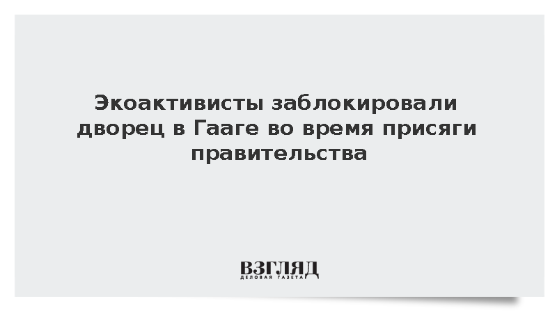 Активисты Extinction Rebellion обвинили премьера Нидерландов в фальсификации выборов