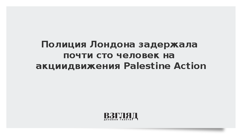Полиция Лондона задержала 92 сторонника запрещенного движения Palestine Action