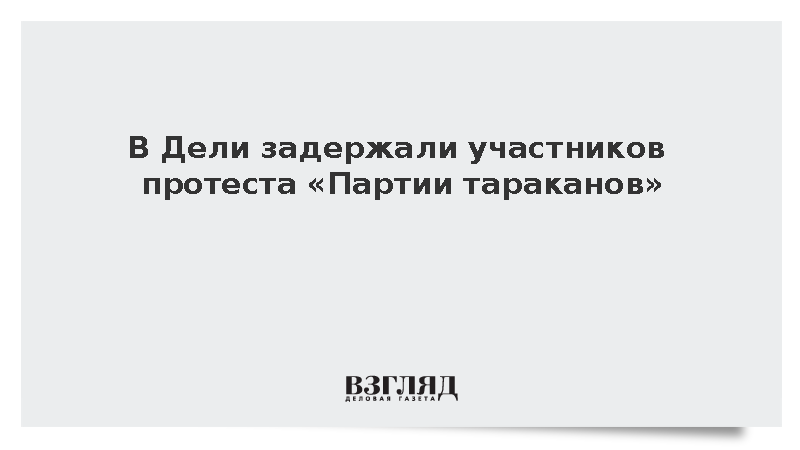 Шесть человек задержали на протесте «Партии тараканов» в Индии