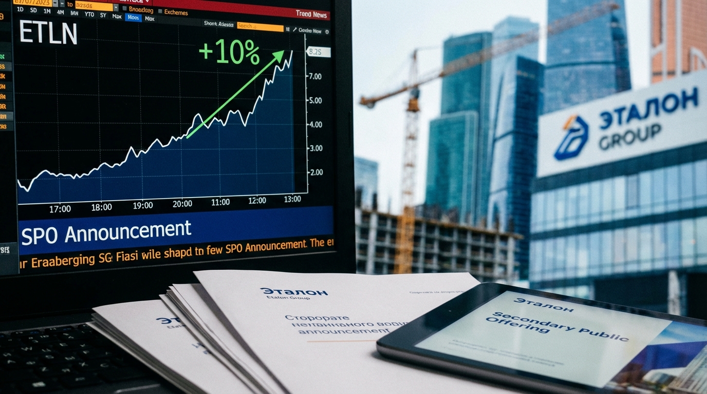 Акции «Эталона» выросли на 10% после объявления о вторичном размещении