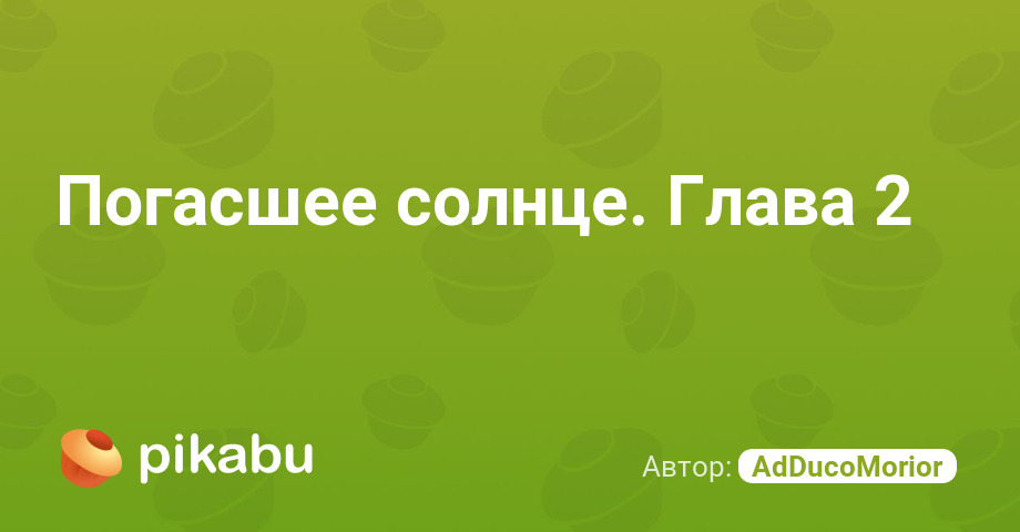 Погасшее солнце. Глава 2