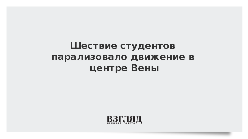Шествие студентов парализовало движение в центре Вены