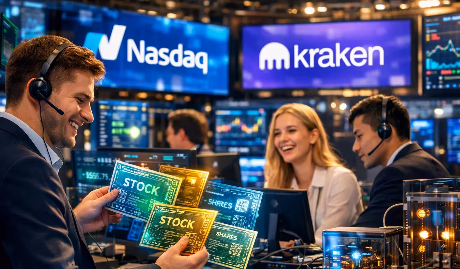 Nasdaq и Kraken запускают глобальную торговлю токенизированными акциями